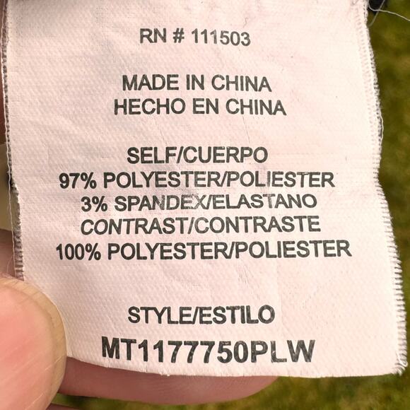 Lily White Black Multicolored Floral Butterfly Bell Sleeve Chiffon Blouse Medium - Picture 11 of 11